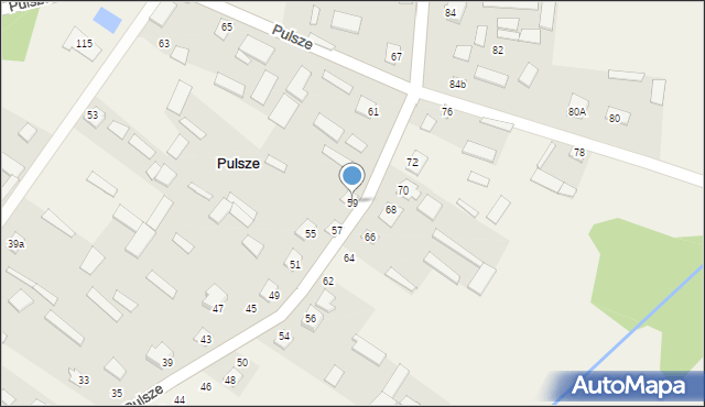 Pulsze, Pulsze, 59, mapa Pulsze