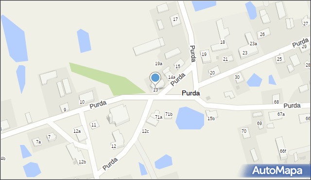 Purda, Purda, 13, mapa Purda