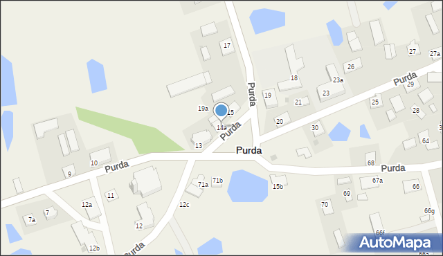 Purda, Purda, 14a, mapa Purda
