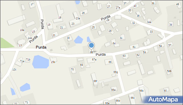 Purda, Purda, 68, mapa Purda