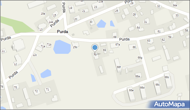 Purda, Purda, 70, mapa Purda