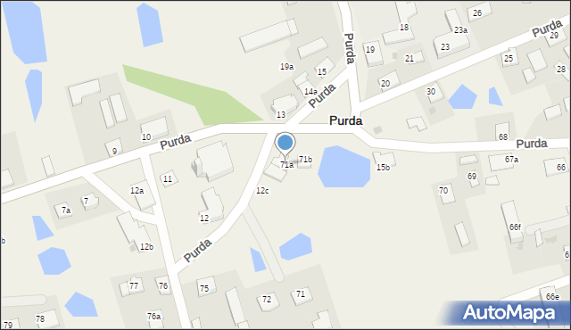 Purda, Purda, 71a, mapa Purda