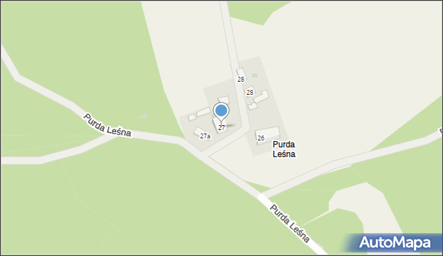 Purda Leśna, Purda Leśna, 27, mapa Purda Leśna