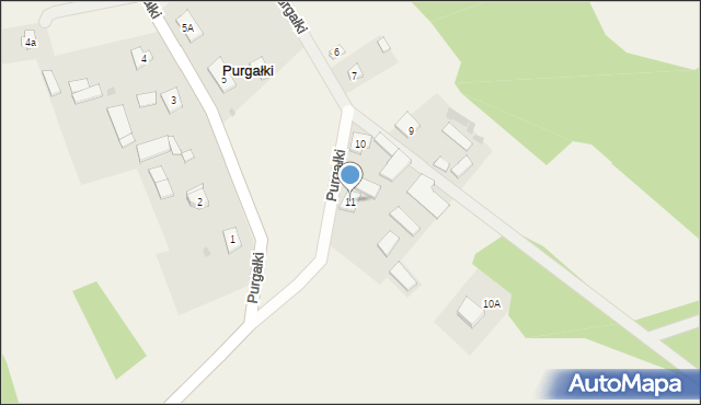 Purgałki, Purgałki, 11, mapa Purgałki