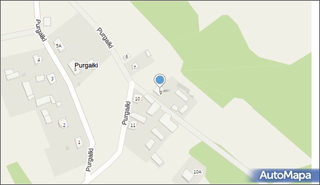 Purgałki, Purgałki, 9, mapa Purgałki