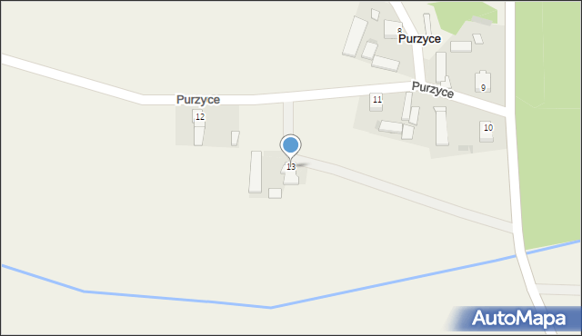 Purzyce, Purzyce, 13, mapa Purzyce