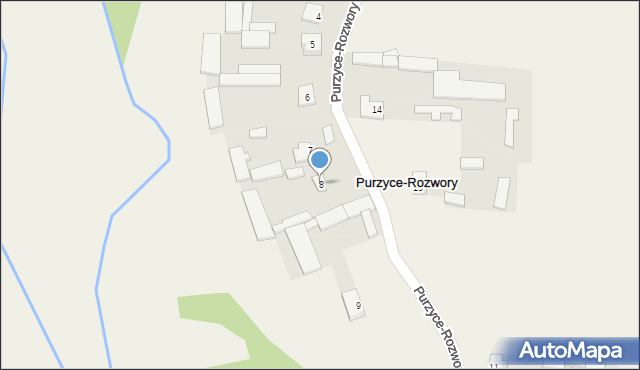 Purzyce-Rozwory, Purzyce-Rozwory, 8, mapa Purzyce-Rozwory