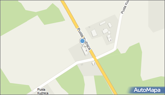 Pusta Kuźnica, Pusta Kuźnica, 4/A, mapa Pusta Kuźnica