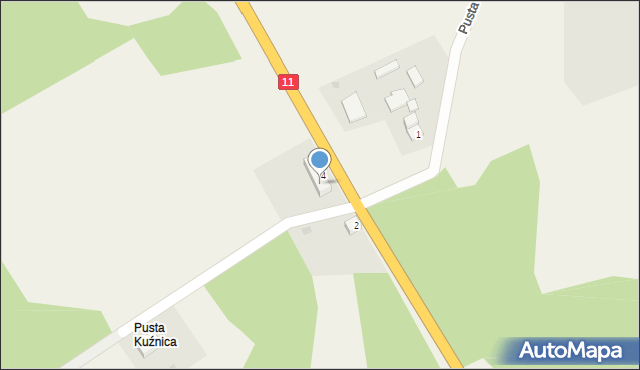 Pusta Kuźnica, Pusta Kuźnica, 4/D, mapa Pusta Kuźnica