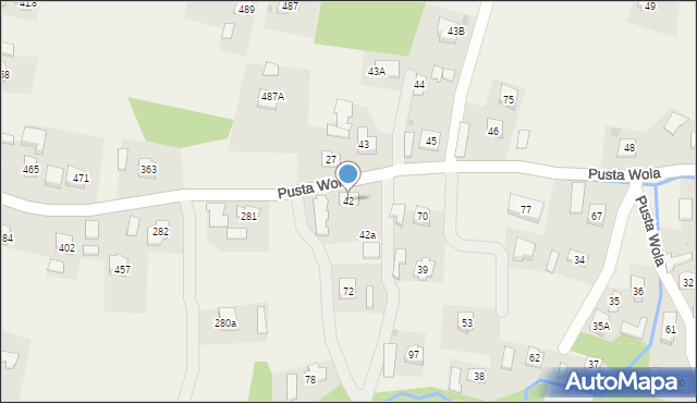 Pusta Wola, Pusta Wola, 42, mapa Pusta Wola