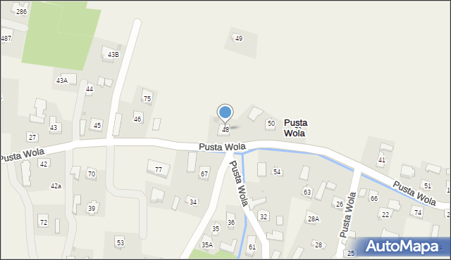 Pusta Wola, Pusta Wola, 48, mapa Pusta Wola