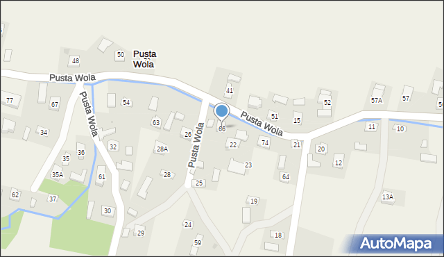 Pusta Wola, Pusta Wola, 66, mapa Pusta Wola