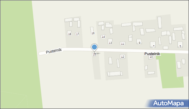 Pustelnik, Pustelnik, 15, mapa Pustelnik