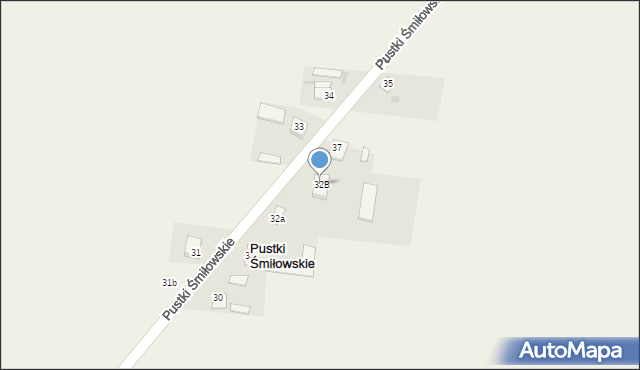 Pustki Śmiłowskie, Pustki Śmiłowskie, 32B, mapa Pustki Śmiłowskie