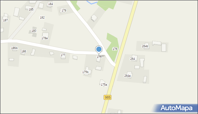 Pustków, Pustków, 175, mapa Pustków