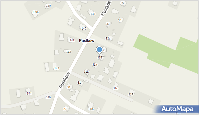 Pustków, Pustków, 31B, mapa Pustków