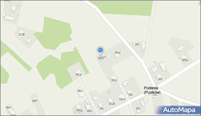 Pustków, Pustków, 383b, mapa Pustków