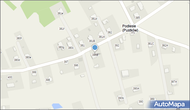 Pustków, Pustków, 396B, mapa Pustków