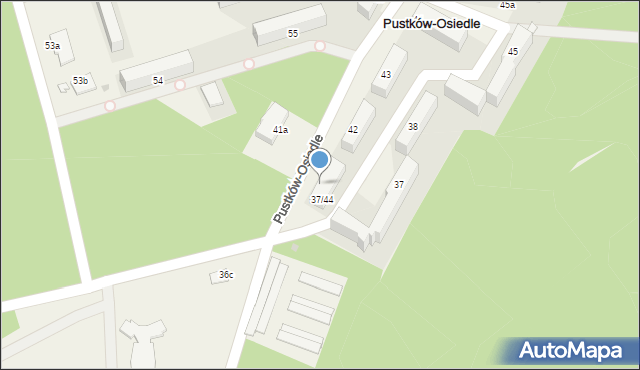 Pustków-Osiedle, Pustków-Osiedle, 41, mapa Pustków-Osiedle