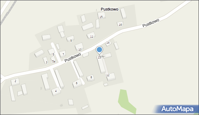 Pustkowo, Pustkowo, 13, mapa Pustkowo
