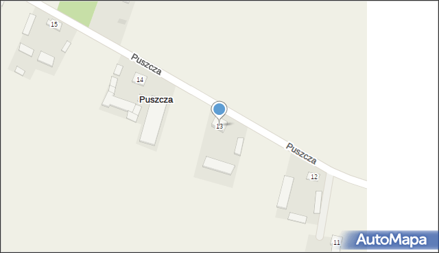 Puszcza, Puszcza, 13, mapa Puszcza