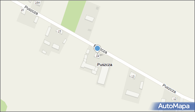 Puszcza, Puszcza, 14, mapa Puszcza