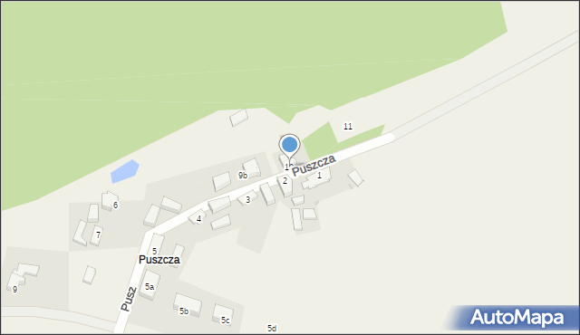 Puszcza, Puszcza, 10, mapa Puszcza