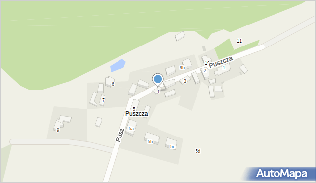 Puszcza, Puszcza, 4, mapa Puszcza