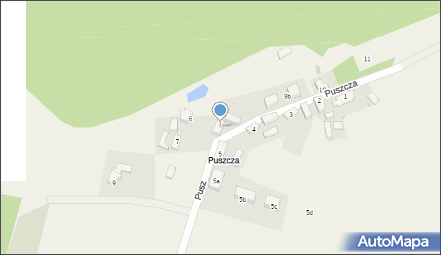 Puszcza, Puszcza, 9, mapa Puszcza