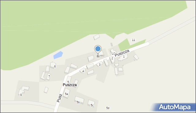 Puszcza, Puszcza, 9b, mapa Puszcza