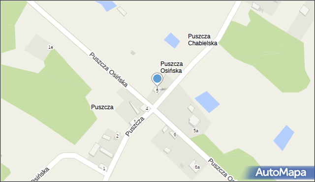 Puszcza, Puszcza, 5, mapa Puszcza