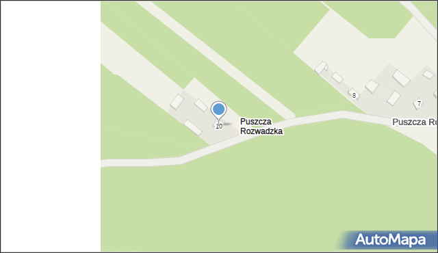 Puszcza Rozwadzka, Puszcza Rozwadzka, 10, mapa Puszcza Rozwadzka