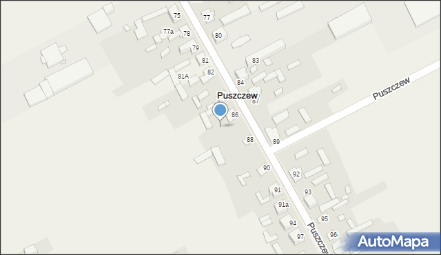 Puszczew, Puszczew, 86, mapa Puszczew