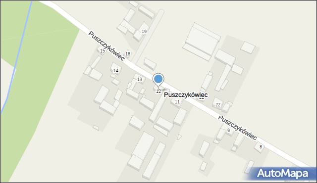 Puszczykówiec, Puszczykówiec, 12, mapa Puszczykówiec