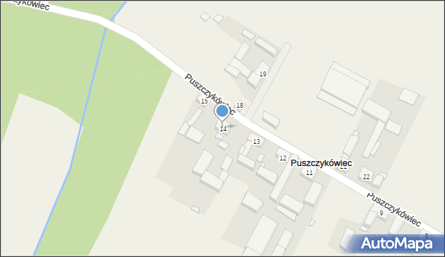 Puszczykówiec, Puszczykówiec, 14, mapa Puszczykówiec