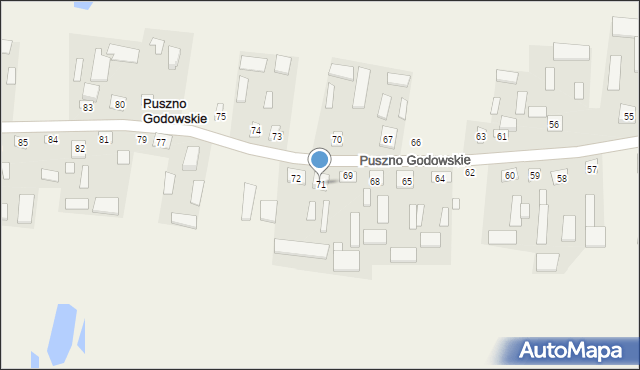 Puszno Godowskie, Puszno Godowskie, 71, mapa Puszno Godowskie
