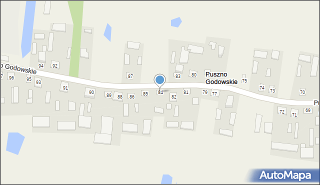 Puszno Godowskie, Puszno Godowskie, 84, mapa Puszno Godowskie