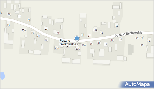 Puszno Skokowskie, Puszno Skokowskie, 19, mapa Puszno Skokowskie