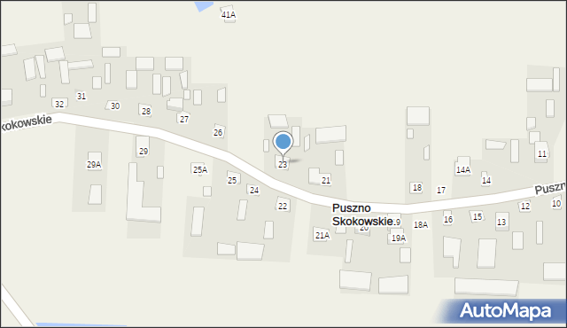 Puszno Skokowskie, Puszno Skokowskie, 23, mapa Puszno Skokowskie