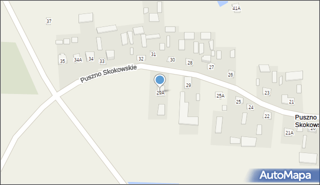 Puszno Skokowskie, Puszno Skokowskie, 29A, mapa Puszno Skokowskie