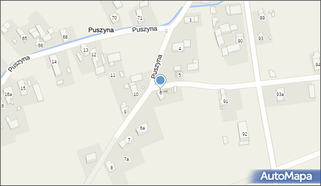 Puszyna, Puszyna, 6, mapa Puszyna