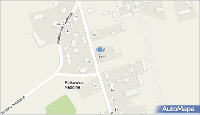 Putkowice Nadolne, Putkowice Nadolne, 28, mapa Putkowice Nadolne