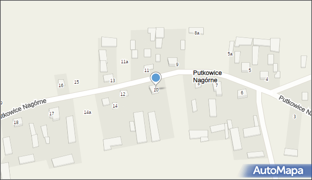 Putkowice Nagórne, Putkowice Nagórne, 10, mapa Putkowice Nagórne