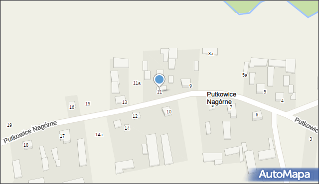 Putkowice Nagórne, Putkowice Nagórne, 11, mapa Putkowice Nagórne