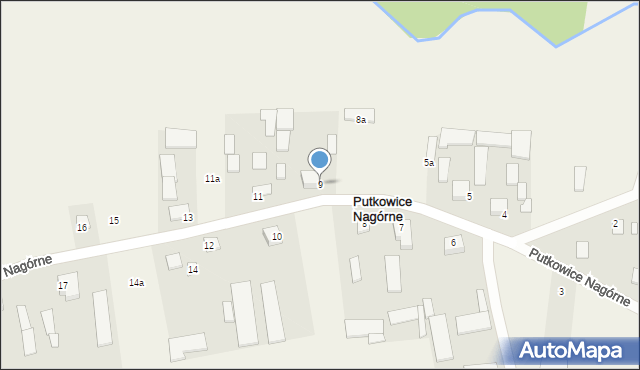 Putkowice Nagórne, Putkowice Nagórne, 9, mapa Putkowice Nagórne