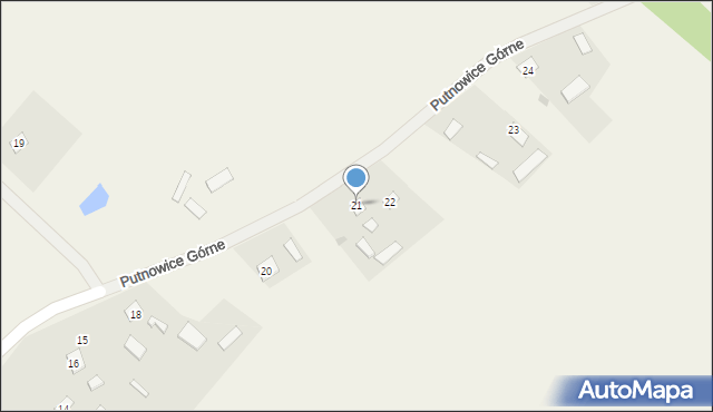 Putnowice Górne, Putnowice Górne, 21, mapa Putnowice Górne