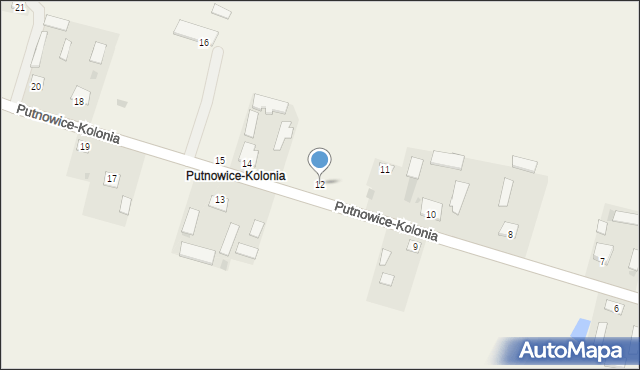 Putnowice-Kolonia, Putnowice-Kolonia, 12, mapa Putnowice-Kolonia