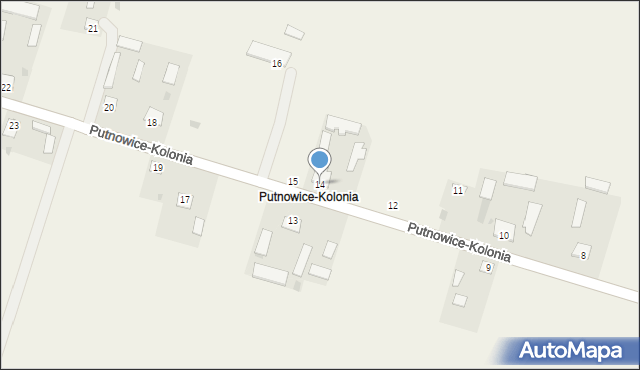 Putnowice-Kolonia, Putnowice-Kolonia, 14, mapa Putnowice-Kolonia