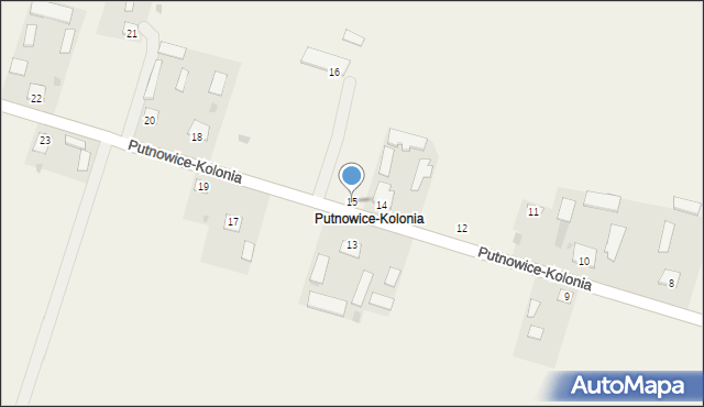 Putnowice-Kolonia, Putnowice-Kolonia, 15, mapa Putnowice-Kolonia