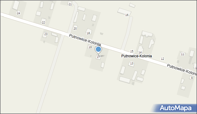 Putnowice-Kolonia, Putnowice-Kolonia, 17, mapa Putnowice-Kolonia